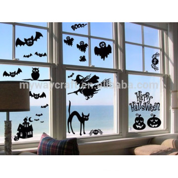 Gran Halloween bruja partido vinilo pared pegatinas Decoración casera de la decoración de la ventana de Halloween